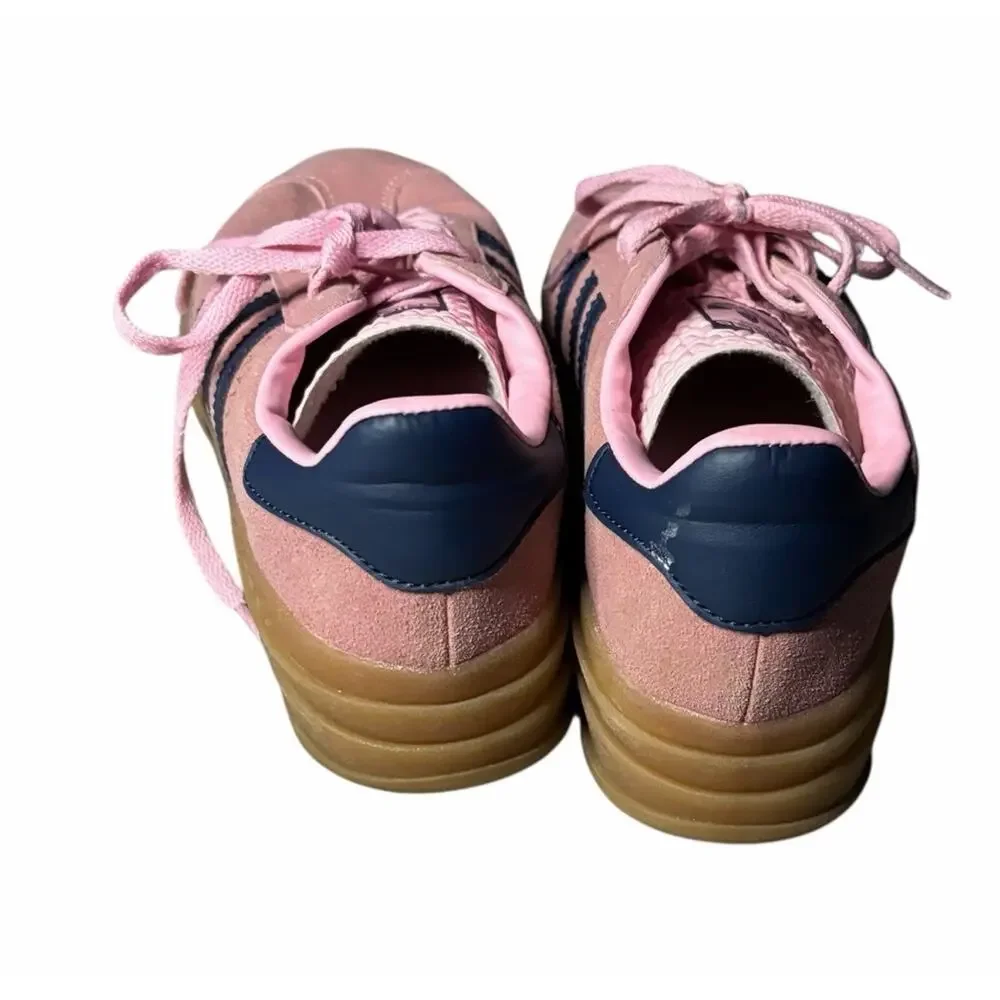 adidas Originals Gazelle Bold W Pink Navy Gum Women Platform Casual Shoes H06122